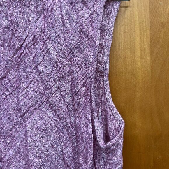 J. Jill 100% linen Textured Purple Sleeveless Top - Picture 3 of 5